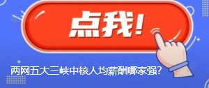 國網(wǎng)南網(wǎng)華能大唐國家能源三峽中核人均薪酬哪家強？