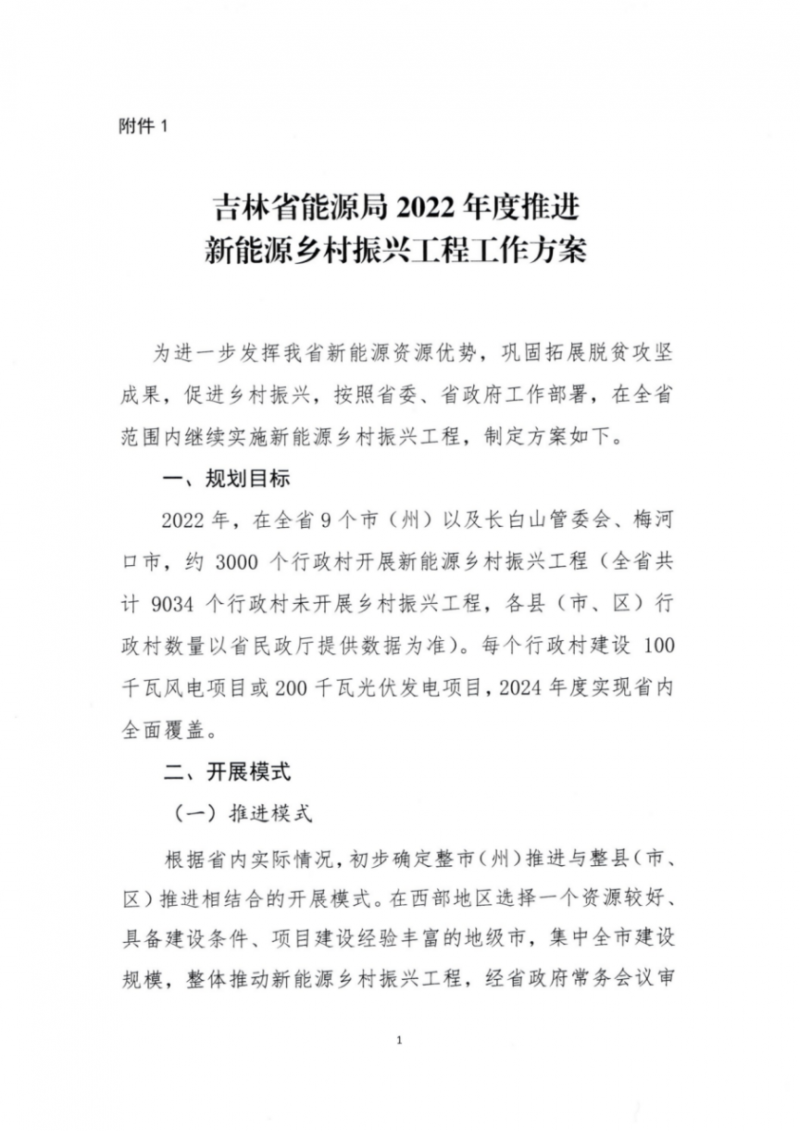 吉林省能源局發(fā)布全國首個(gè)出臺(tái)的省級(jí)“新能源+鄉(xiāng)村振興”方案！