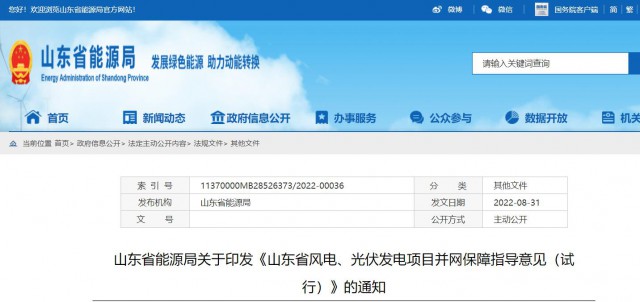 山東：將儲能配比作為風光項目并網最優(yōu)先條件，分布式光伏直接保障并網！