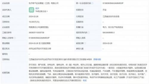 注冊資本1.6億元 東方電氣、中石化在江西成立氫能公司