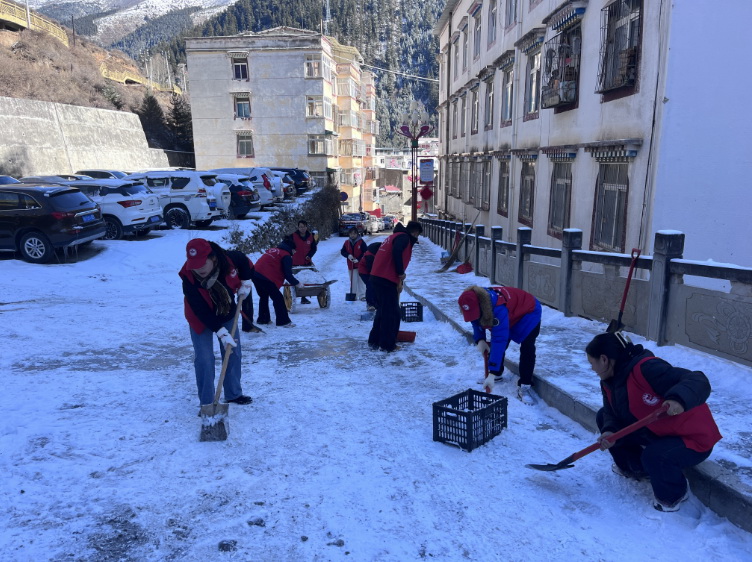 挺膺擔當志愿服務，清冰除雪保障安全